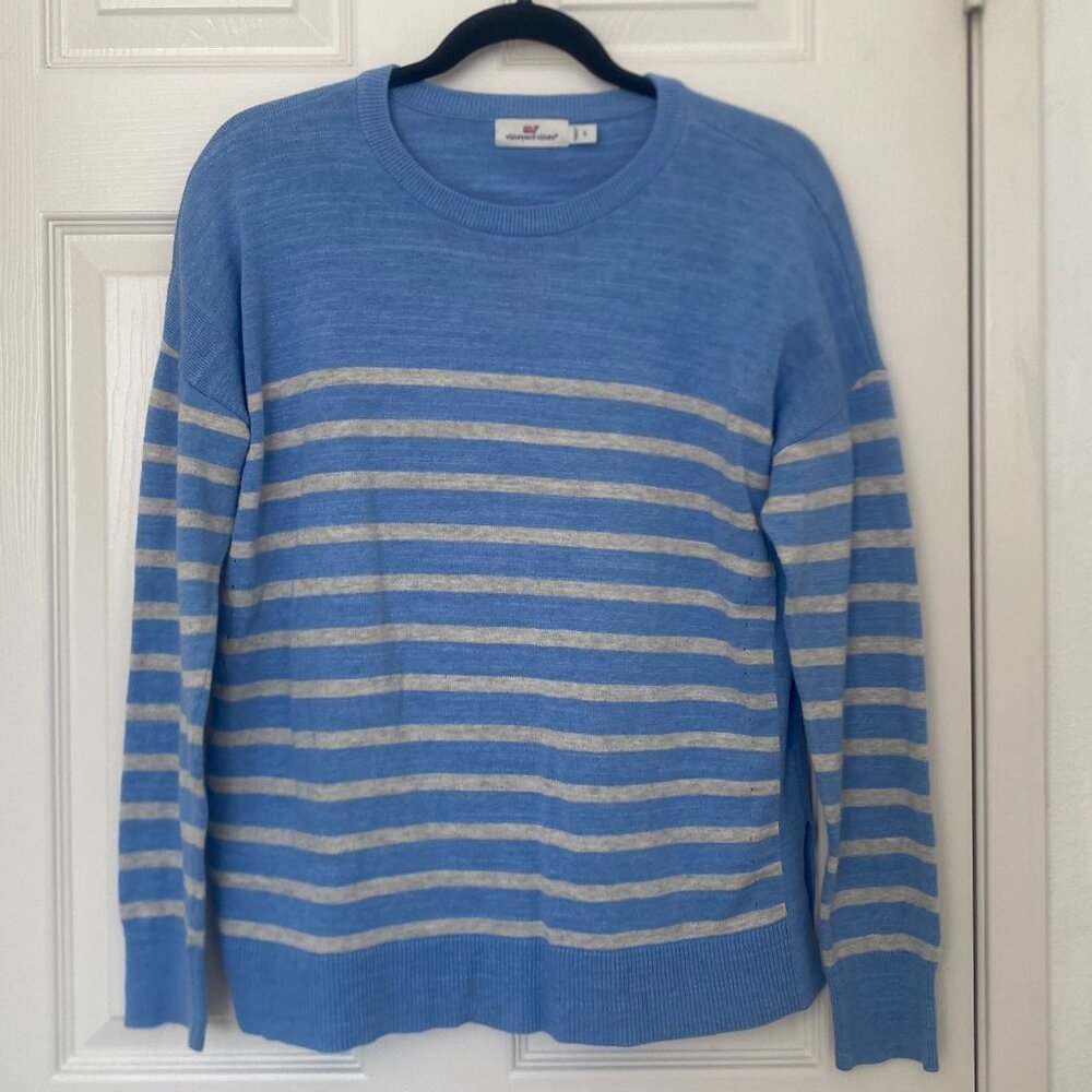 Vineyard Vines | Relaxed Striped 100% Cotton Sweater - Picture 2 of 6